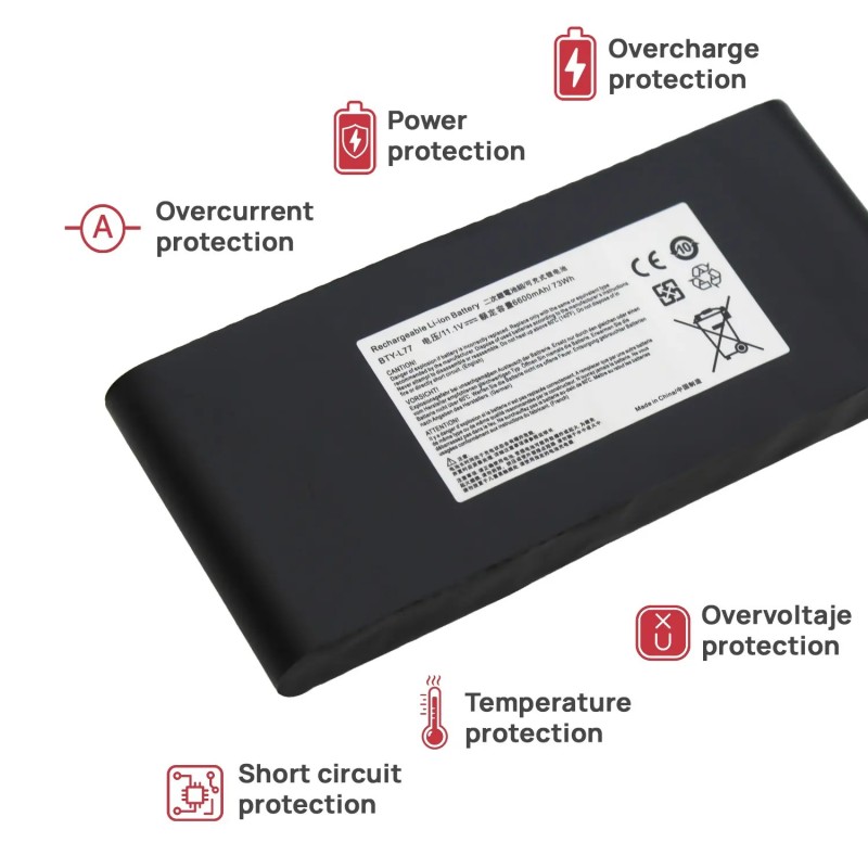 BATTERIA PER COMPUTER PORTATILE MSI GT72 2QD GT72S 6QF GT80 2QE SERIE BTY-L77
