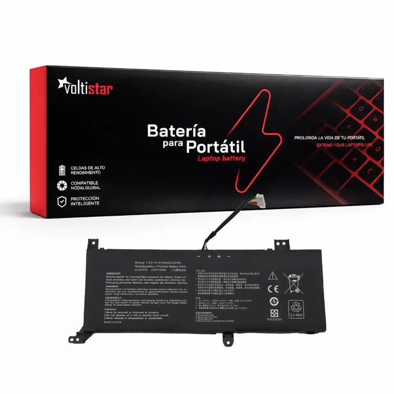 BATTERIA PER COMPUTER PORTATILE ASUS VIVOBOOK 14 F412DA F412DK F412FA F412FJ B21N1818-2 7.7V