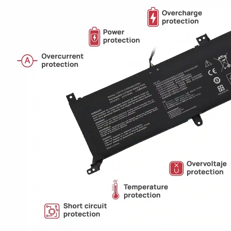 BATERÍA PARA PORTÁTIL ASUS F515 F515E F515EA F515J F515JA F515JP F515M F515MA 7.7V