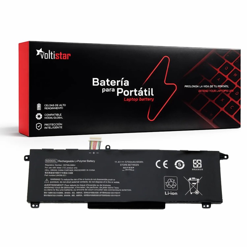 BATERIA PARA PORTATIL HP OMEN 15-EK 15-EK0000 15-EN 15-EN0000 SD06XL HSTNN-DB9U (TIPO B)