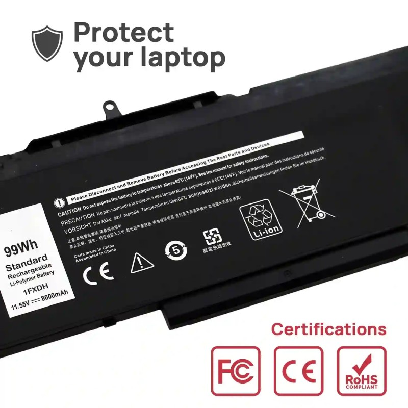 BATERIE POUR DELL LATITUDE 5501 5511 PRECISION 3541 3551 1FXDH