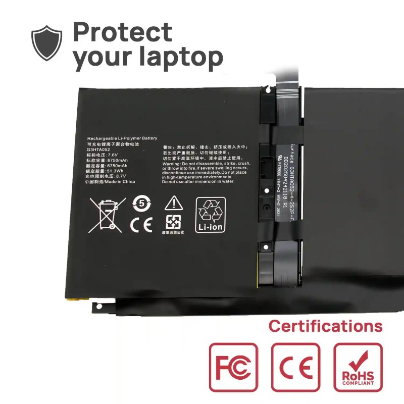 BATTERIA PER PORTATILE MICROSOFT SURFACE 3 DA 13.5" G3HTA052H