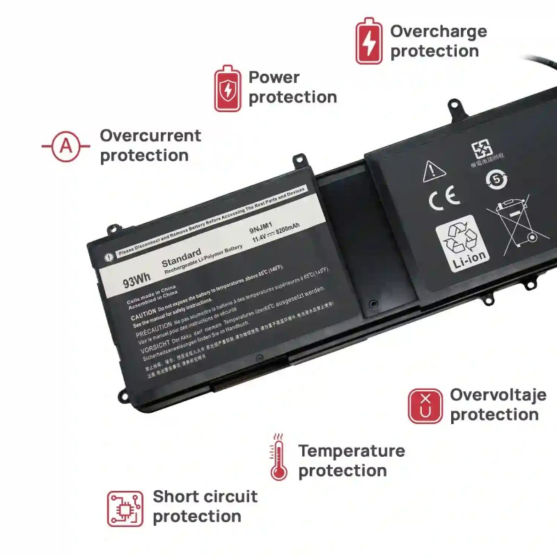 BATTERIE POUR PORTABLE DELL ALIENWARE 15 R3 17 R4 0546FF 0HF250 9NJM1