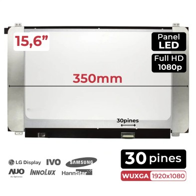 ECRÃ LED DE 15.6" PARA PORTATIL NV156FHM-N47 LP156WF4-SPL3 350MM PIXEL MORTO