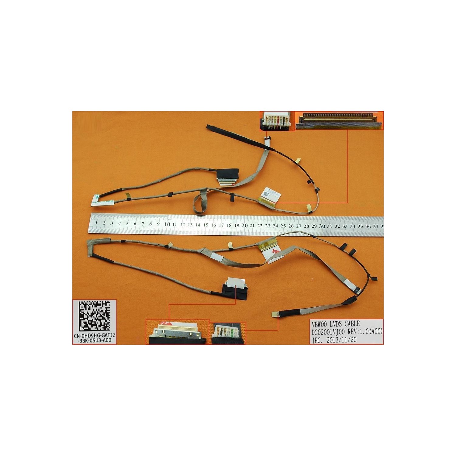 Video cable flex para DELL 15 3537 5537 3521 5521 Touch