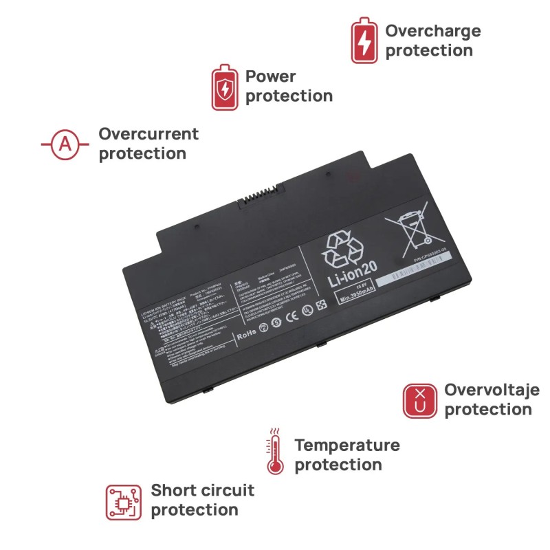 BATTERIA PER FUJITSU LIFEBOOKE A556 AH77 | FPB0307S 45WH