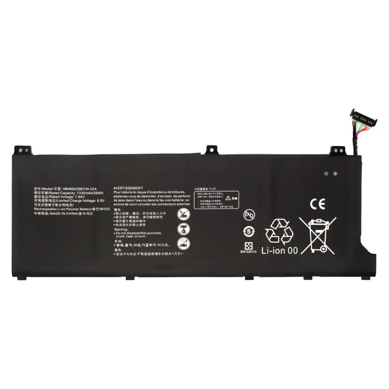 BATTERIE POUR ORDINATEUR PORTABLE HUAWEI MATEBOOK D14 D15 HB4692Z9ECW-22A D16 7.64V