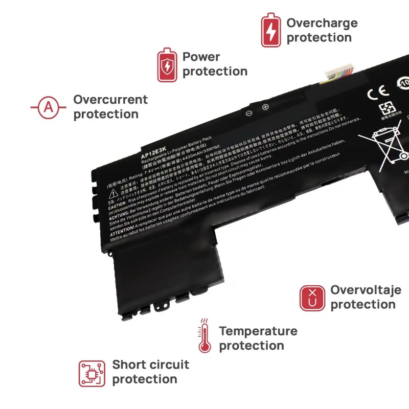 BATTERIA COMPUTER PORTATILE PER ACER ASPIRE S7 S7-191 ULTRABOOK SERIE AP12E3K