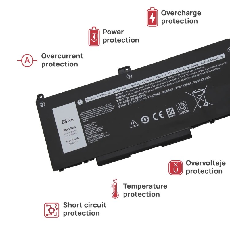 BATTERIA PER PORTATILE DELL LATITUDE 5420 5520 PRECISION 3560 SERIE | RJ40G