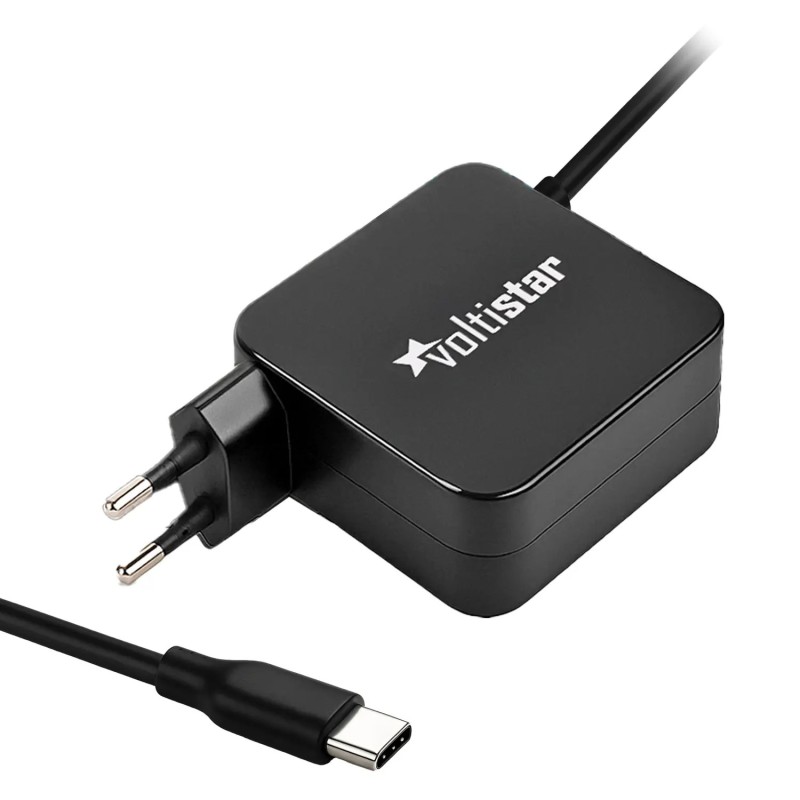 CARREGADOR 65W TIPO C MULTIVOLTAGEM 5V - 20.3V 3A PRETO
