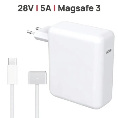 CARGADOR MAC BOOK AIR PRO - M5 M4 M3 M2 M1 (2026 2025 2024 2023 2022 2021) 140W MAGSAFE 3 CABLE TRENZADO USB-C A T DE 2M