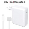 CARGADOR MAC BOOK AIR PRO - M5 M4 M3 M2 M1 (2026 2025 2024 2023 2022 2021) 140W MAGSAFE 3 CABLE TRENZADO USB-C A T DE 2M