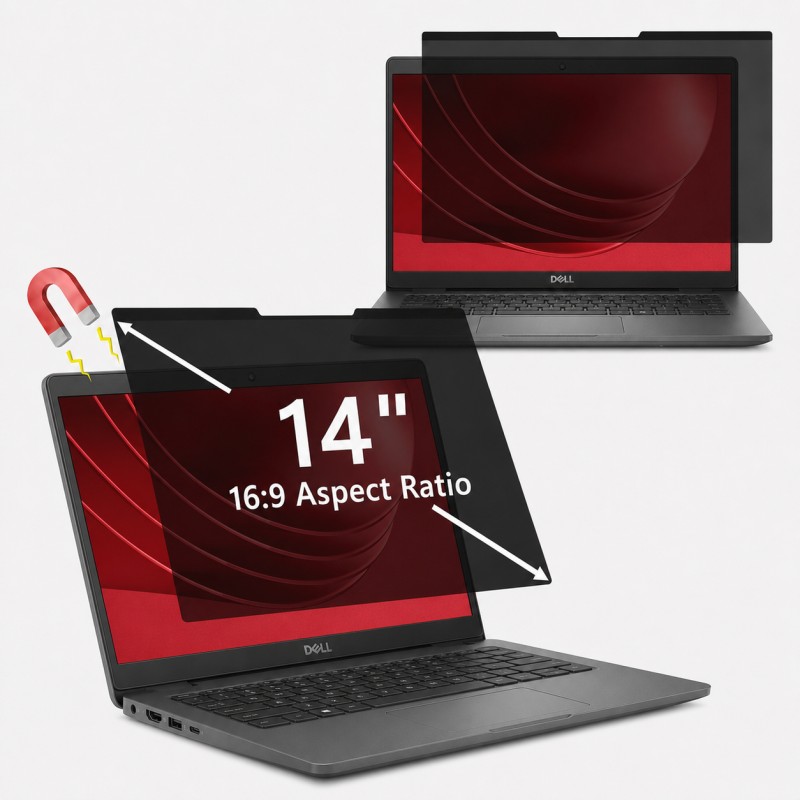 PROTEZIONE PER SCHERMO 15,6" MAGNETICA CON FILTRO PRIVACY PER NOTEBOOK HP PAVILION 15 HP 15S PROBOOK 450 345X194 MM