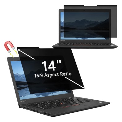 PROTEZIONE PER SCHERMO 14" MAGNETICA CON FILTRO ANTI LUCE BLU PER NOTEBOOK LENOVO THINKPAD T460 E450 L460 316X184 MM