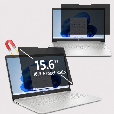 PROTEZIONE PER SCHERMO 15,6" MAGNETICA CON FILTRO ANTI LUCE BLU HP PAVILION 15-EH HP 15S-FC PROBOOK 450 G9 351X204 MM