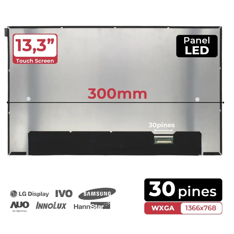 ECRÃ LED DE 13.3" PARA DELL LATITUDE 5300 | NT133WHM-N61 1366×768 TN