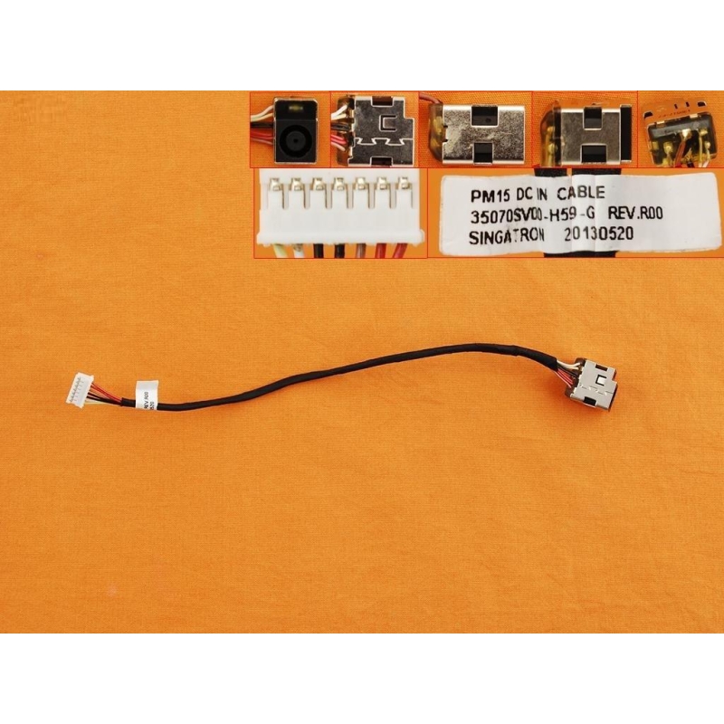 Dc jack para HP 2000 Compaq CQ57 7 pins