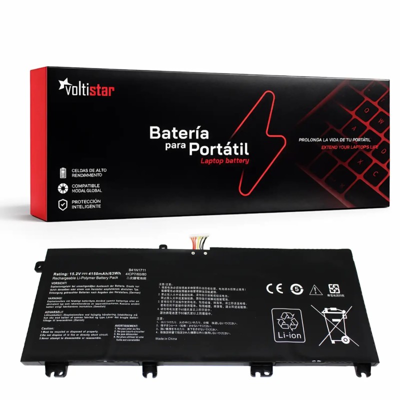 BATTERIE POUR PORTABLE ASUS ROG STRIX GL503 GL703V GL503VD FX705 ZX63 ZX73 B41N1711