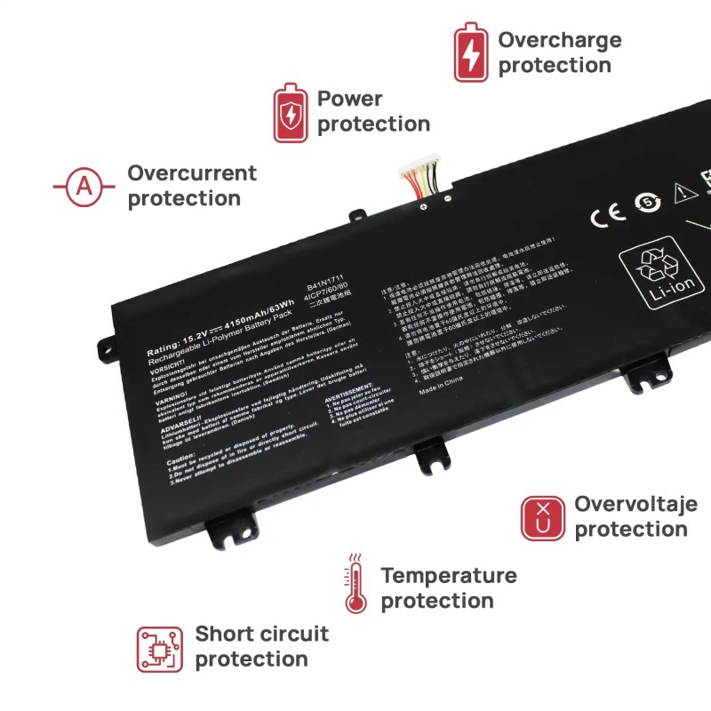 BATTERIE POUR PORTABLE ASUS ROG STRIX GL503 GL703V GL503VD FX705 ZX63 ZX73 B41N1711