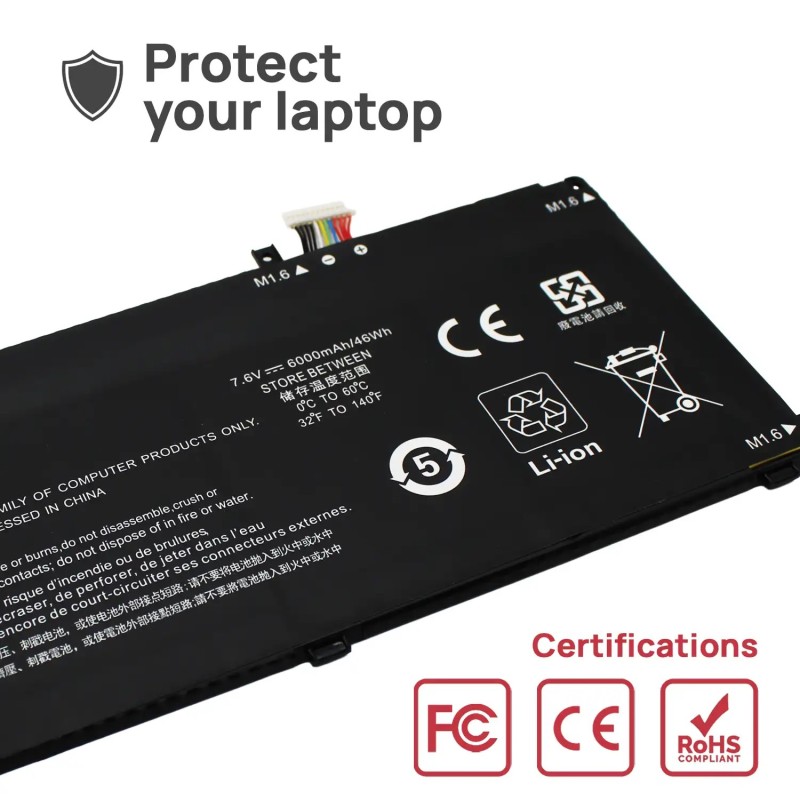 BATERÍA PARA PORTÁTIL HP ELITE X2 1013 G3 ME04XL 937519-171 937519-1C1