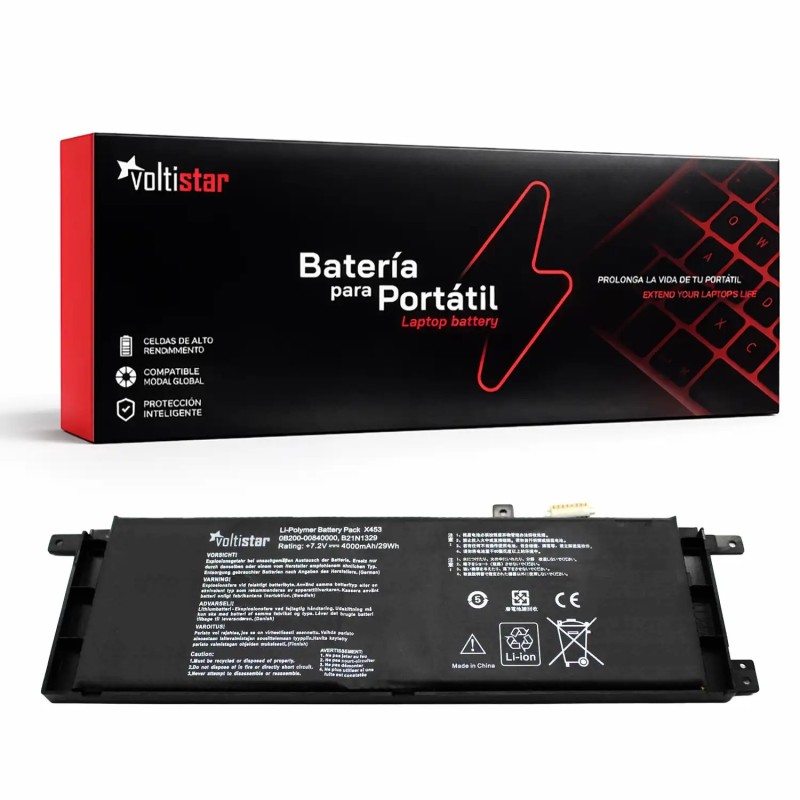 BATTERIE POUR PORTABLE ASUS B21N1329 0B200-00840000 D553M F453 F453MA F553 F553M 7.4V 4500MAH