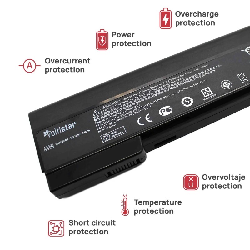 BATERÍA PARA PORTÁTIL HP ELITEBOOK 8460W 8460P PROBOOK 6360B 628369-421 628664-001