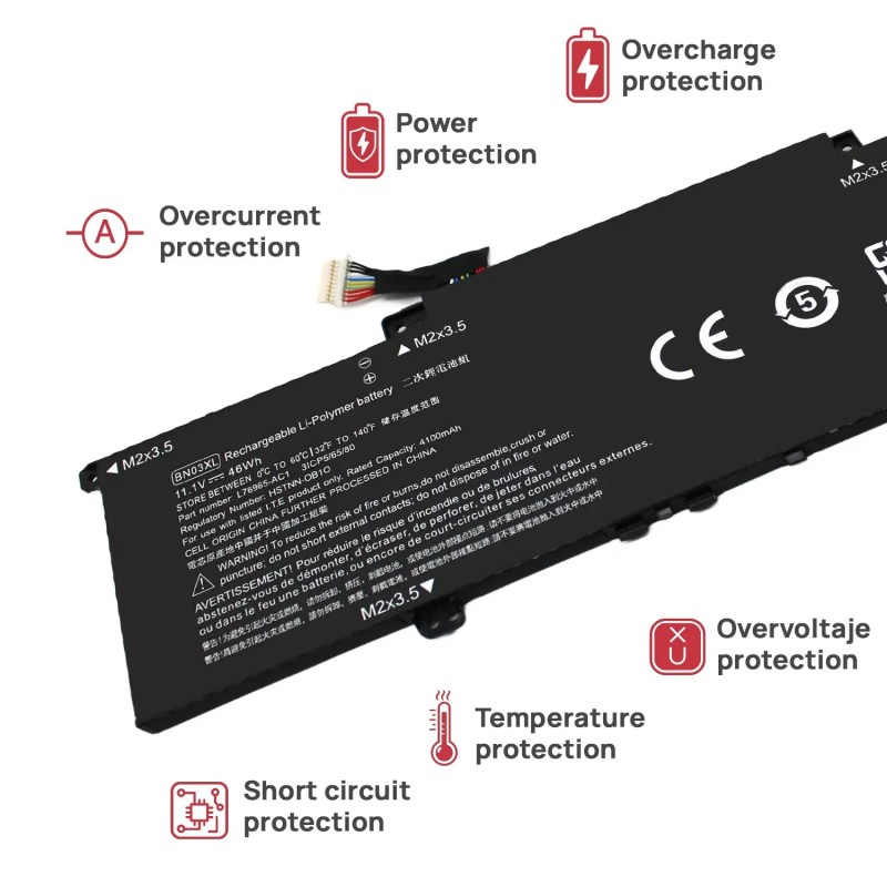 BATERÍA PARA PORTÁTIL HP ENVY 13-AY 15-ED 15-EE L77034-00 BN03XL