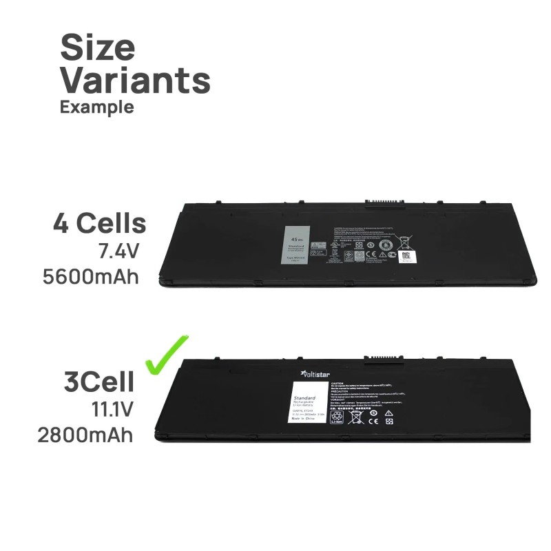 BATERÍA PARA PORTÁTIL DELL LATITUDE E7240 E7250 WD52H VFV59 KWFFN F3G33 GVD76 11.1V