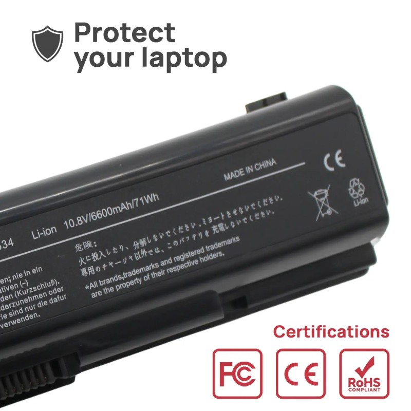 BATTERIE HAUTE CAPACITÉ POUR PORTABLE TOSHIBA SATELLITE L500 L300 L500D L505 L505D A200 A205