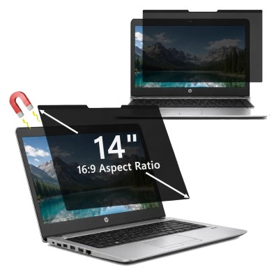 PROTEZIONE PER SCHERMO 14" MAGNETICA CON FILTRO PRIVACY PER NOTEBOOK HP PAVILION 14-AN 14-AM PROBOOK 440 G3 G4 G5 310X181 MM