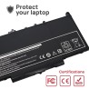 BATTERIE POUR PORTABLE DELL LATITUDE E7270 E7470 SERIES J60J5 R1V85 451-BBSX MC34Y