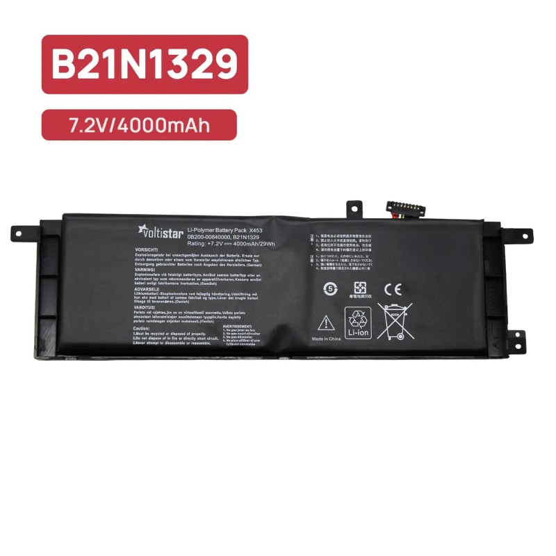 BATERIE POUR PORTABLE ASUS X553M F553M A453M B21N1329