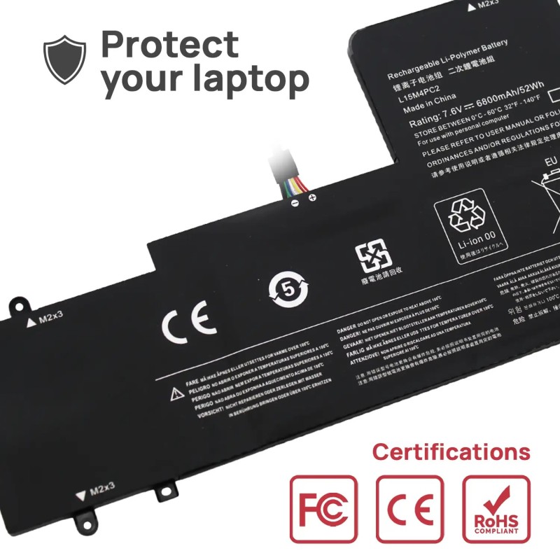 BATTERIE POUR PORTABLE LENOVO YOGA 710-14ISK L15M4PC2