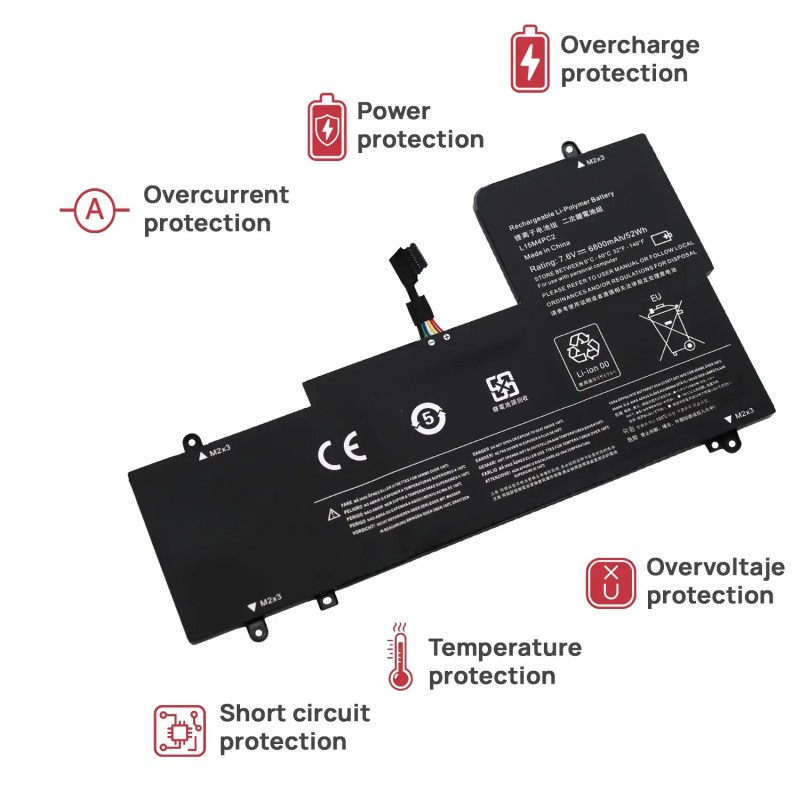 BATTERIE POUR PORTABLE LENOVO YOGA 710-14ISK L15M4PC2