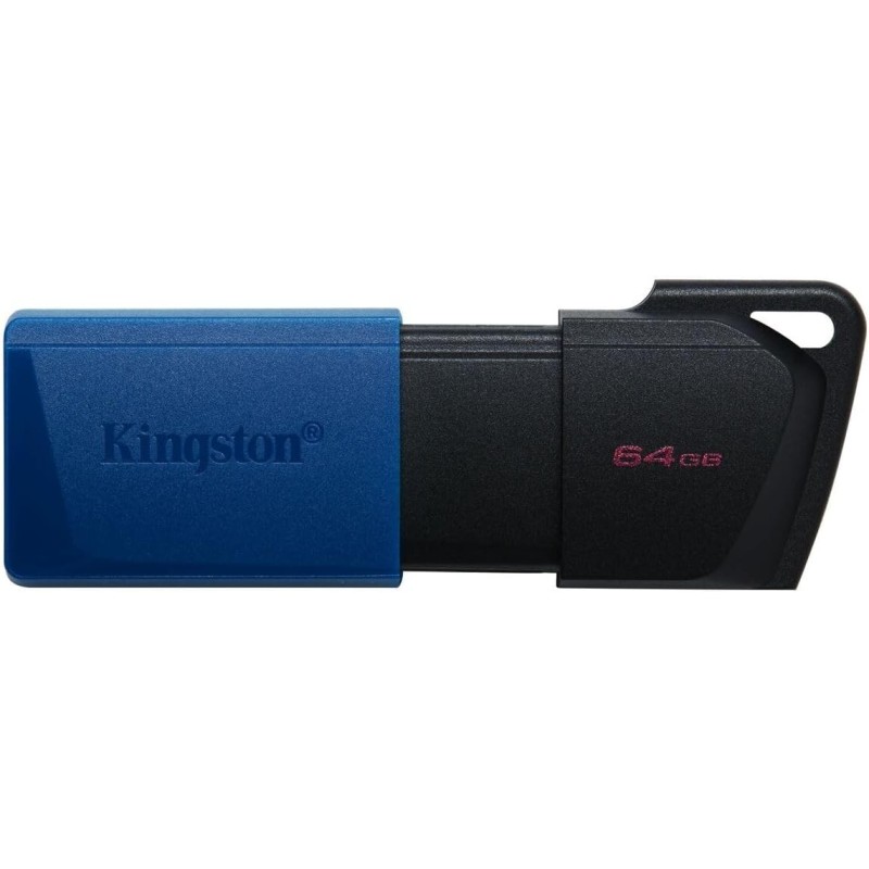 KINGSTON DATATRAVELER EXODIA M MEMORIA FLASH 64GB USB 3.2 GEN 1 DTXM/64GB - CON TAPA MOVIBLE (NEGRO + AZUL)