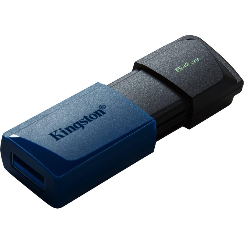 KINGSTON DATATRAVELER EXODIA M MÉMOIRE FLASH USB 64GB 3.2 GEN 1 DTXM/64GB - AVEC COUVERCLE AMOVIBLE (NOIR + BLEU)