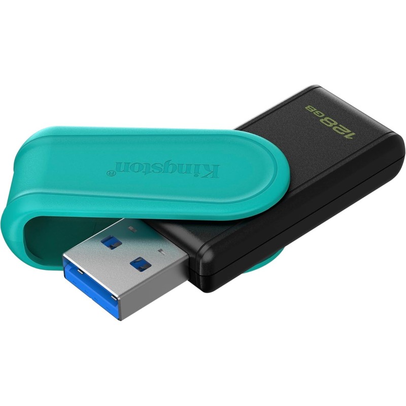 KINGSTON DATATRAVELER EXODIA S UNIDADE FLASH USB - 128GB - USB 3.2 GEN 1 - USB TYPE A - PRETO/TURQUESA