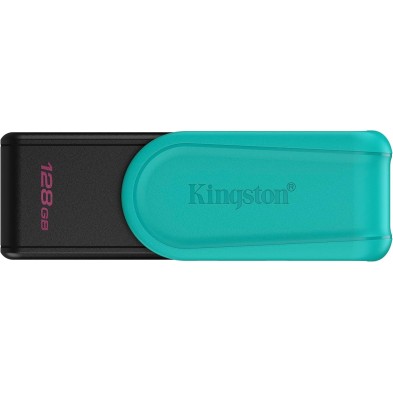 KINGSTON DATATRAVELER EXODIA S CLÉ USB - 128GB - USB 3.2 GEN 1 - USB TYPE A - NOIR/TURQUOISE