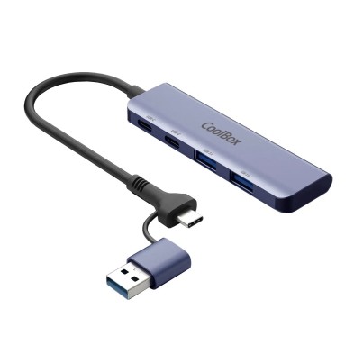ADAPTATEUR HUB USB-C 4 EN 1 2*USB 3.0 2*USB-C AVEC ADAPTATEUR USB 3.0