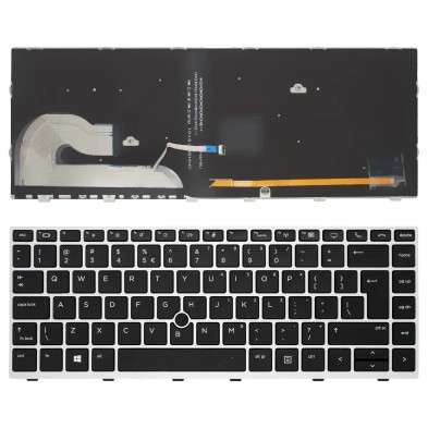Clavier Reconditionné pour HP EliteBook 745 G5 G6 - L17484-071