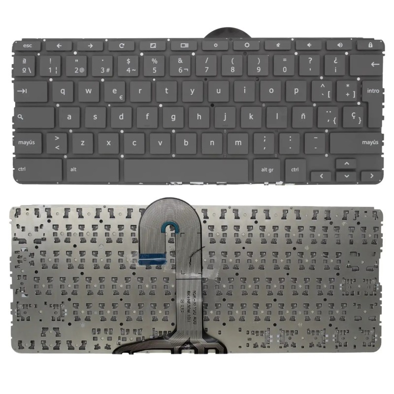 TECLADO PARA PORTÁTIL HP CHROMEBOOK 11 G2 11 G3 11 G4 COLOR GRIS ESPAÑOL