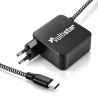 CARREGADOR USB-C MULTITENSÃO PARA PORTÁTIL 5V-20V 3.25A 65W PRETO CABO ENTRANÇADO