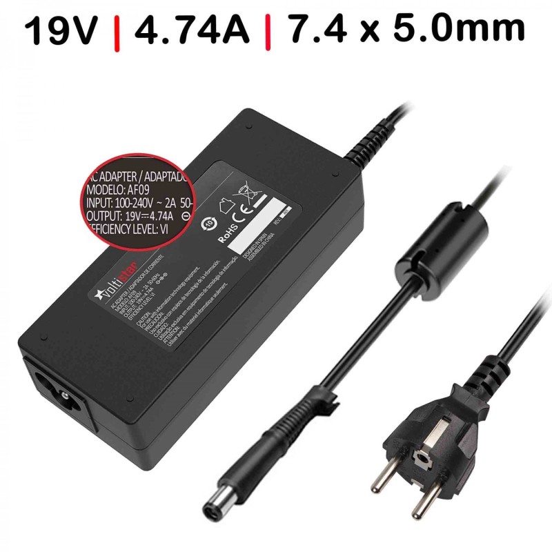 CHARGEUR POUR PORTABLE HP TOUCHSMART TX2-1000 TX2-1012NR TX2-1107AU SERIES 19V 4.74A 90W