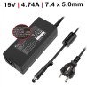 CHARGEUR POUR PORTABLE HP TOUCHSMART TX2-1000 TX2-1012NR TX2-1107AU SERIES 19V 4.74A 90W
