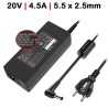 CARICATORE PER PORTATILE LIFEBOOK A4170 A4177 A4178 A4187 A4190 20V 4.5A 90W