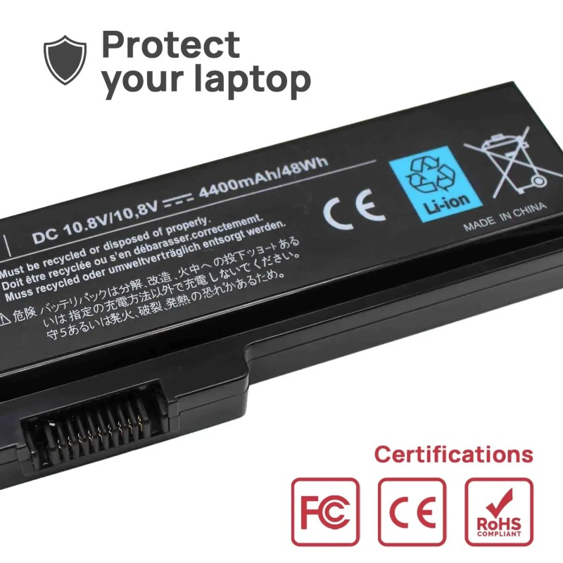 BATTERIA PER PORTATILE TOSHIBA SATELLITE M900 M900D M901 M906 M909 M915 10.8V 4400MAH
