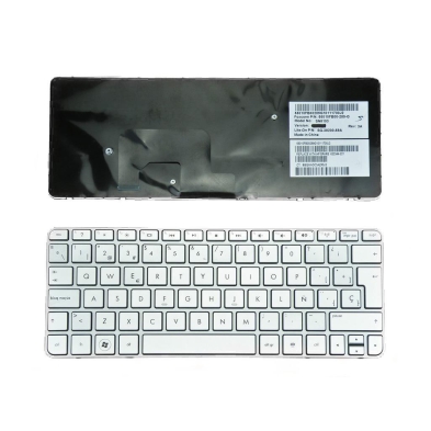 Teclado para HP MINI 210-2000,110-3000 plata con marco plata