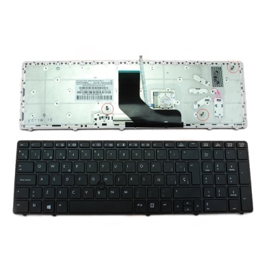 Teclado para HP 8560P Negro Marco Negro (con Point stick, para Win8)