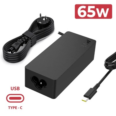 CARREGADOR PARA PORTÁTIL LENOVO CHROMEBOOK CHROMEBOOK-14E N23-YOGA N23 ZA26 SERIES 20V 3.25A 65W