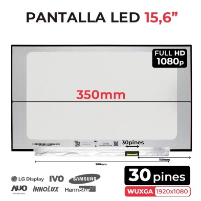 PANTALLA PARA PORTÁTIL LENOVO THINKPAD L15 21C3 21C4 21C7 21C8 21H3 21H4 21H7 21H8 P1 20QT 20QU 20TH 20TJ P15 20ST 20SU SERIES